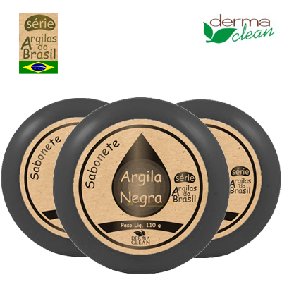 SABONETE DE ARGILA BRANCA, NEGRA E VERDE